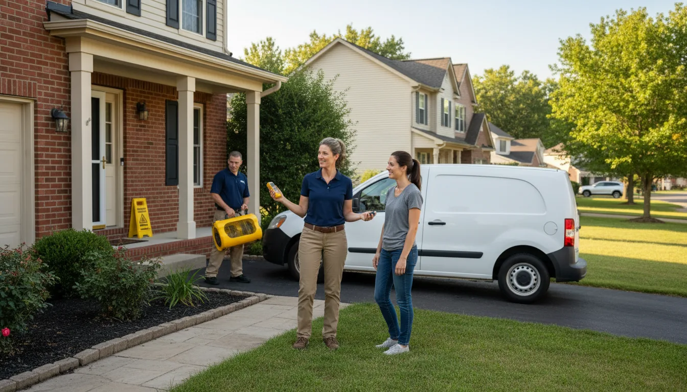 Residential water damage restoration in Fairview, NC